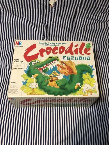 Crocodile Dentist Milton Bradley Vintage 1992 missing 1 Tooth
