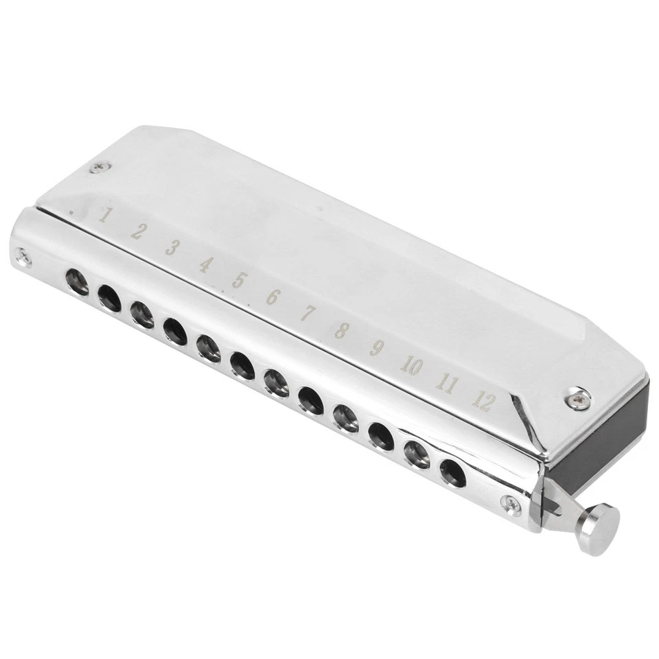 Chromatic Harmonica C Key 12 Hole 48 Tone Stainless Steel Professional Playin AU - Image 3 of 4