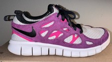 Nike Free Run 2 GS Size 5.5y Pure Platinum/Black-Sangria-Pink Prime DD0163-001