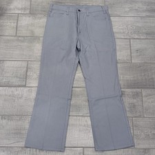 Vintage Levis 517 Black Tab Sta Prest Bootcut Flare Gray Pants Mens 34x30