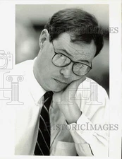 1993 Press Photo Tom Blickensderfer listens during Grandparents Bill hearing