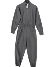 Topshop Women's Jumpsuit UK 10 Grey Polyester with Elastane Tapered Jumpsuit