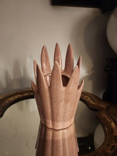 1950s RED WING SPIKED VASE M-1481 Charles Murphy Zephyr Pink"  speckled glaze