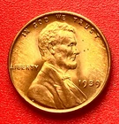 1939-P Lincoln Wheat Cent Penny GEM RED BU From an Original Bank Roll