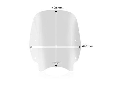 Cupolino Parabrezza Sport WRS Per SH 125/150 2017-2019, In Plexiglass Trasparente Da 3mm
