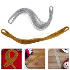 2 Pcs Holiday Crafting String Gold Invitation Thread Bracelet Metallic Cord