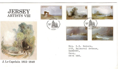 1987 JERSEY - JERSEY ARTISTS VIII FDC FROM COLLECTION N52