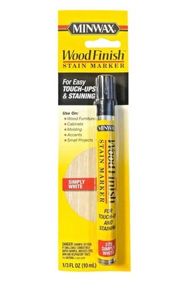 Minwax Wood Finish Stain Marker, Simply White 275, 1/3 Fl oz for Wood Furniture