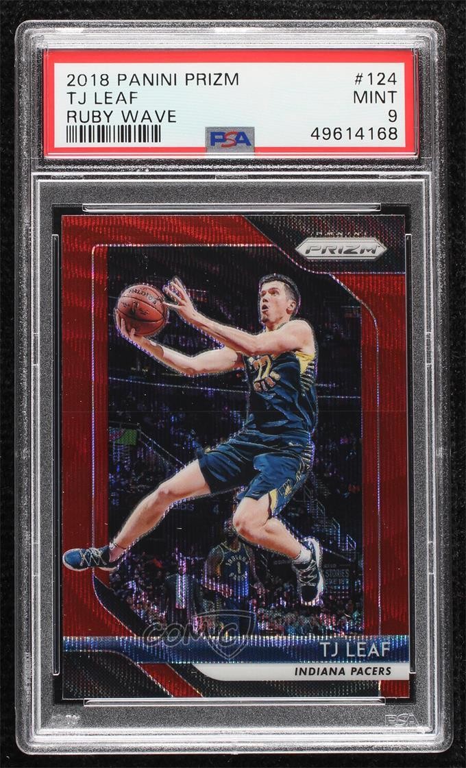 2018 Panini PANINI PRIZM RUBY WAVE #124 Tj Leaf front