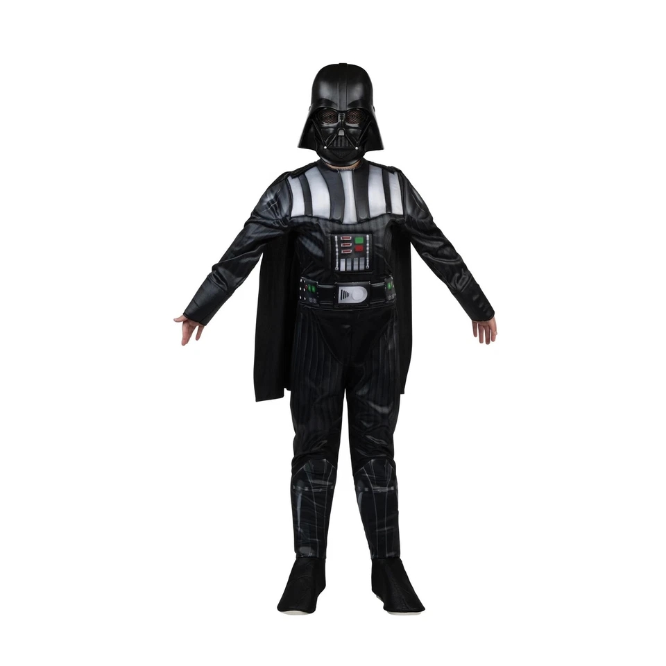 Darth Vader Youth Costume - Premium Padded Jumpsuit, Mask, Detachable Cape S - Image 2 of 4