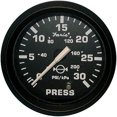 #ad Faria 12810 Euro Water Pressure Gauge Kit 30 PSI 2quot; Black 7910169543 $82.13