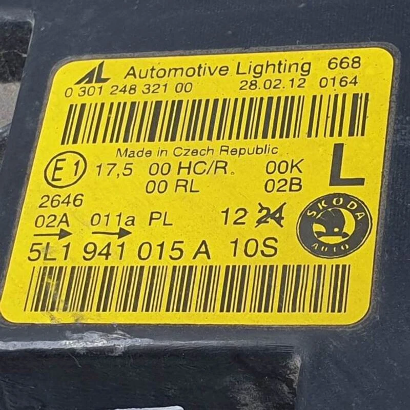 5L1941015A scheinwerfer links für SKODA YETI MOTOR 2.0 2009 030124832100 1546320 - Bild 4 von 4