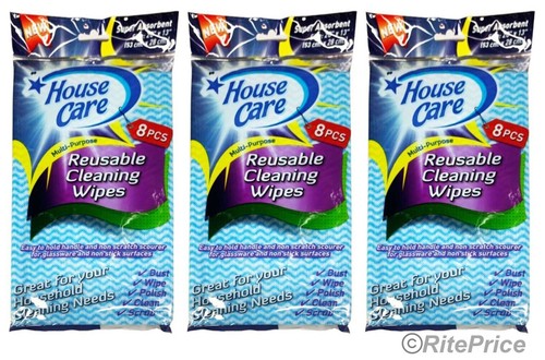 House Care Handy Wipes Multi Purpose Reusable Cleaning Cloth, 8-ct each (3 Pack) - Picture 3 of 10