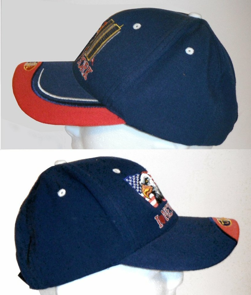 I Love New York Baseball Hat USA 9-11 Twin Towers American Eagle Cap ...