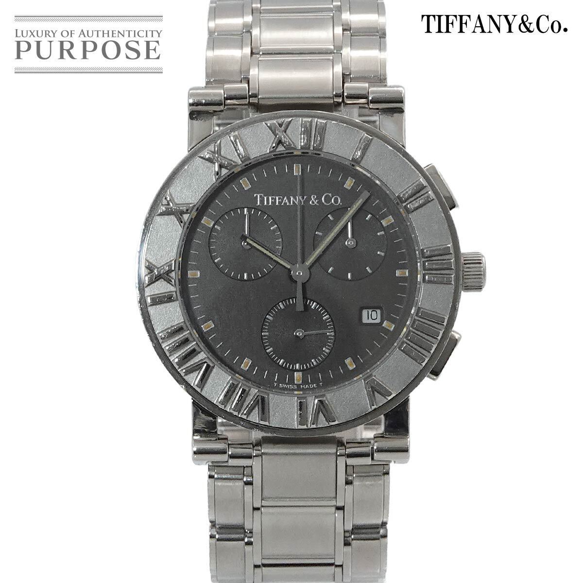 Tiffany Co. Atlas Chronograph Z0002 32 10A11A00A Men s Watch Date Grey Quart