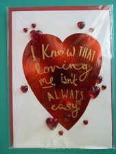 Valentine's Day Greeting Card For Anyone Embellished 3D Gems Papyrus