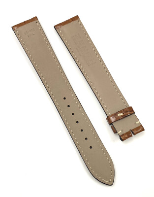 Genuine Zenith 19mm x 16mm Brown Alligator Leather XL Watch Band