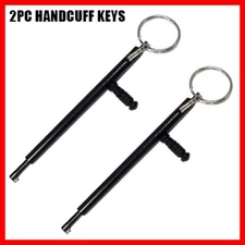 2PC M-TECH USA Universal Aluminum Pocket Key, Black, Handcuff Key Hand Cuffs