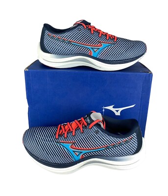 NEW Mizuno Wave Rebellion Running Men's Shoes/Sneakers India Ink/Scuba Blue