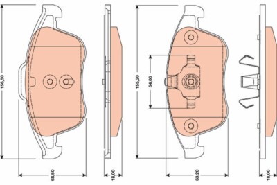 TRW GDB1788 Bremsbelagsatz, Scheibenbremse für PORSCHE,RENAULT