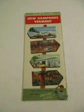 Vintage 1950's Cities Service New Hampshire Vermont Gas Station Road Map-B3