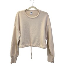 NSF Cropped Tie Waist Sweatshirt Size Large