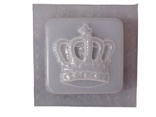 QTY of 2 - Decorative Crown Plaster Plaque or Soap Mold 4627 - Moldcreations