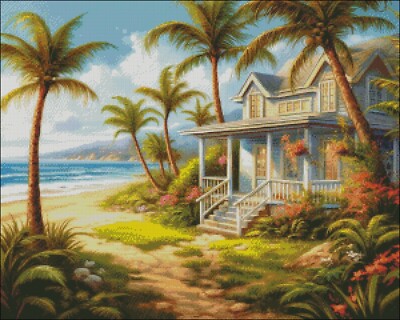 Palm Haven - Counted Cross Stitch Kits Needlework Embroidery DIY