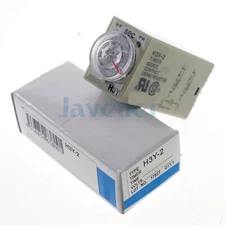 220V 1 Sec H3Y-2 Power On Time Delay Relay Solid-State Timer DPDT No Base