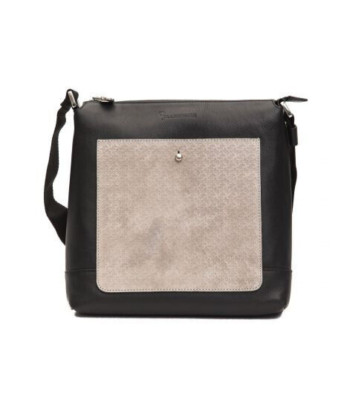 Billionaire Umhängetasche Schultertasche Leder Bodybag Mann Schwarz Mittel NEU