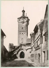 Germany, Rothenburg, Bell Tower Vintage Albumen Print.  Albumen Print 2