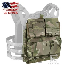 KRYDEX Tactical Zip-on Panel Plate Carrier Back Zip Pack Bag for CPC JPC2.0 Vest