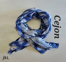 Cejon Scarf Oversized Blue Paisley