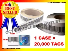 20,000 CHECKPOINT ® COMPATIBLE BARCODE LABEL TAG 8.2MHz (4cm x 4cm) Fake Barcode