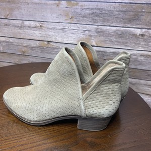 taupe perforated booties