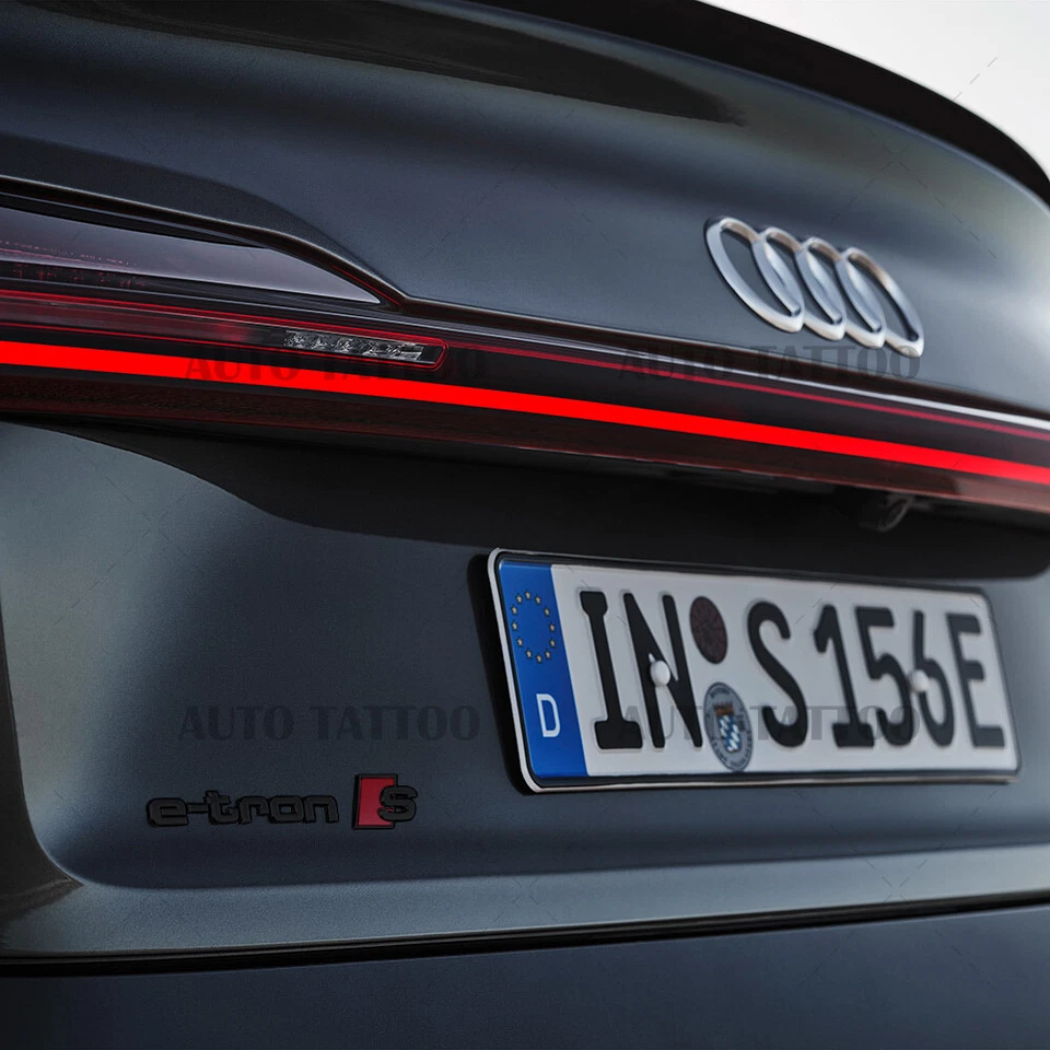 Audi e-tron S Gloss Black Letter Liftgate Nameplate Trunk Emblem Badge Sport — 第 4/4 张图片