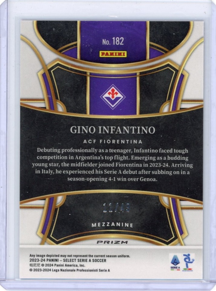 Gino Infantino 2023-24 Select Serie A Purple Prizm /49 Rookie | eBay