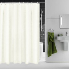 Diamond Waterproof Polyester Fabric Bathroom Shower Curtain With Ring Hooks UK*