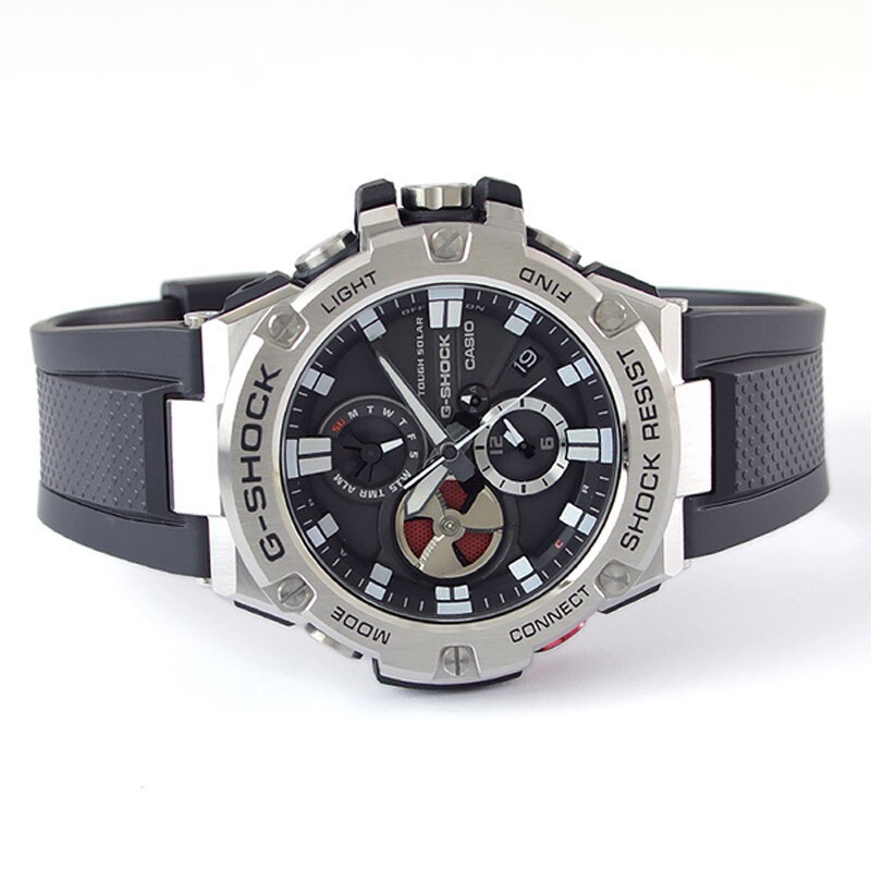 【箱無し、取説無し】G-SHOCK G-STEEL GST-B100 Casio GSTB100GB1A9 | Black and Gold G-STEEL Watch | CASIO