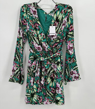Walter Baker Jubilee Floral Faux Wrap Dress size M Amazon Tropical NWT Mini