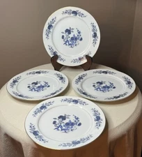 VINTAGE Set of 4 Blue Meissen by Seyei 7.5” Salad Plate Excellent Condition 5112