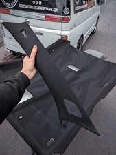 Black Suede Headliner Fabric Foam Backed Car Roof Lining Material 150cm Wide