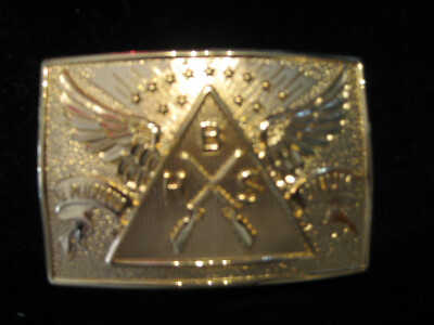 VINTAGE BHS B.H.S. ROTC BELT BUCKLE. NICE QUALITY. N S MEYER / MILITARY ...