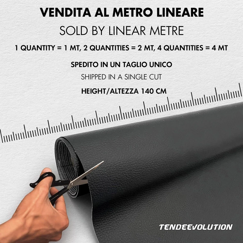 Tessuto Ecopelle al metro finta pelle antiscivolo per sedili moto volante auto - Immagine 4 di 4