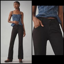 Anthropologie Pilcro Bootcut Pant Sz 32 Black Cotton Blend Bering Demi SOFT 