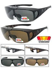 Flip Up POLARIZED Anit Glare rectangular Lens Cover Fit Over Glasses Sunglasses