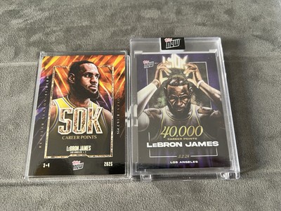 2024/25 Topps Now - Set of LeBron James 40 K & 50 K Career Points -  2 Karten !!