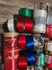 Large Lot Of Ribbon~Red~Green~White~Blue~Gold~Silver~Sparkle~Pearl~Teal~Multisiz — photo 2