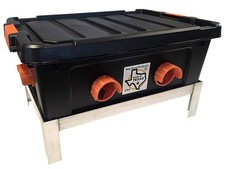 50lb Capacity 6 Port Automatic Chicken Feeder with Welded Aluminum Poultry Base