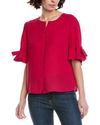 Cece Flounce Bow Sleeve Top Women's